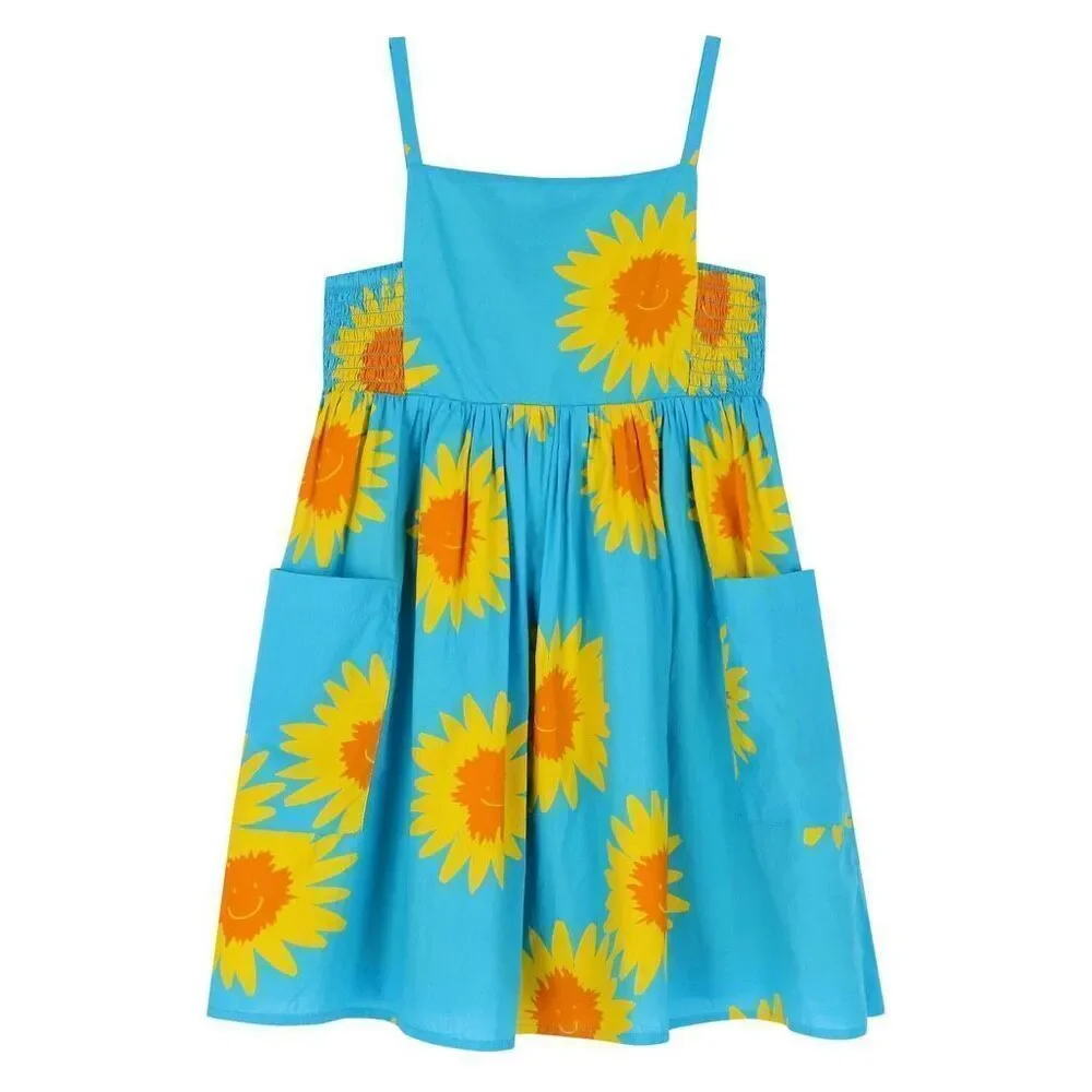 NWT Stella McCartney Kids Sunflowers Cotton Dress. Size 12
